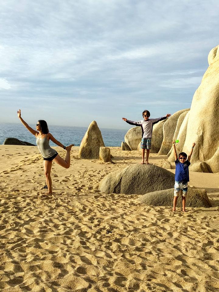 Yoga practice with children